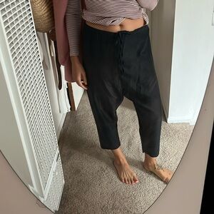 Silk drop crotch pant